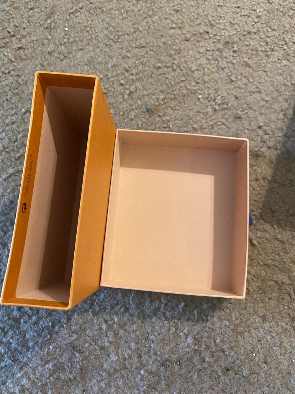 Louis Vuitton Orange Box with Black Log